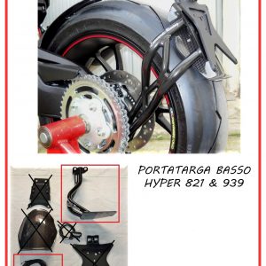 Porta targa completo di cablaggio luce targa per Hypermotard 821 - 939 - 950